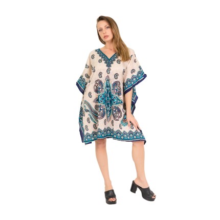 Kaftan dress mini with cord...