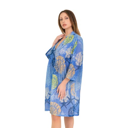 Midi shirt dress with... 2