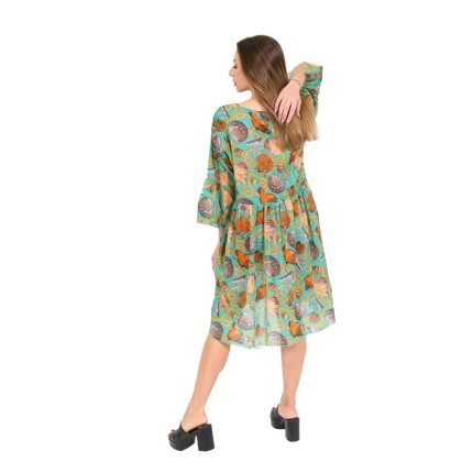 Καφτάνι midi με κορδόνι στο... 2