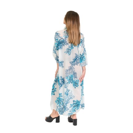 Maxi shirt dress with sea... 2
