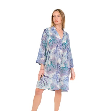 Midi shirt dress with sea... 2