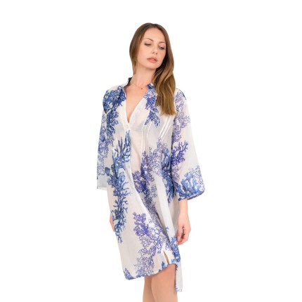 Midi shirt dress with sea... 2