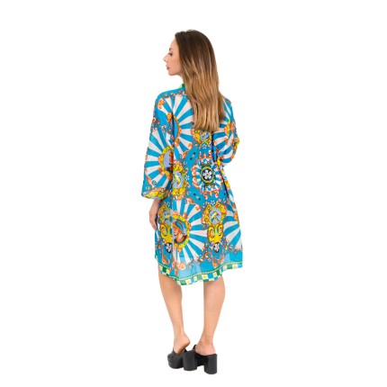Midi shirt dress with... 2