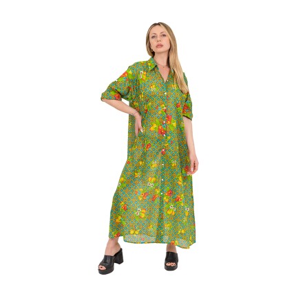 Maxi shirt dress with... 2