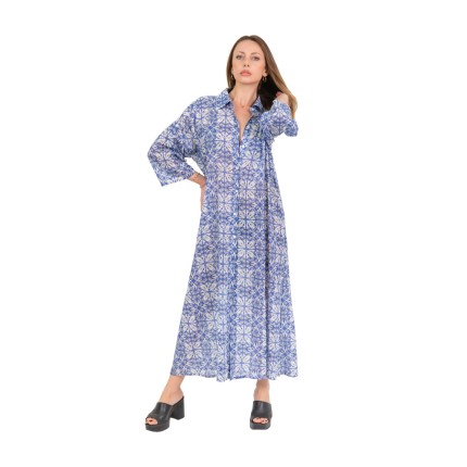 Maxi shirt dress with...