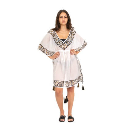 Kaftan dress with animal...