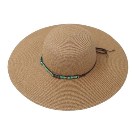 Straw Hat With Cord and Beads 2