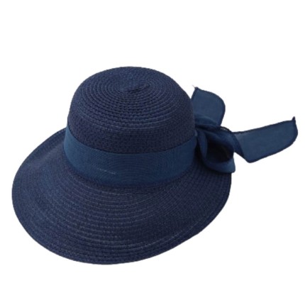 Straw Hat With Ribbon