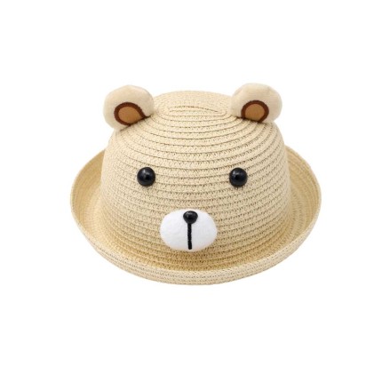 Children's Straw Hat Bear...