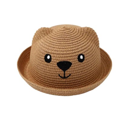 Children's Straw Hat Bear...