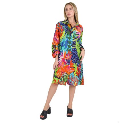 Maxi shirt dress with sea... 2