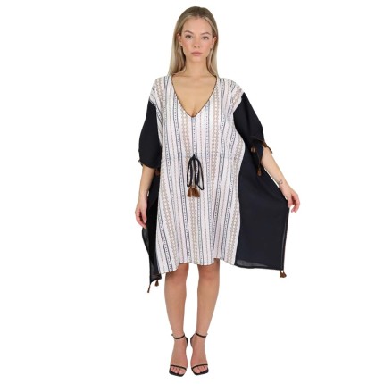 Kaftan mini White Boho style 2