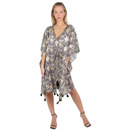 Kaftan dress with gold -... 2