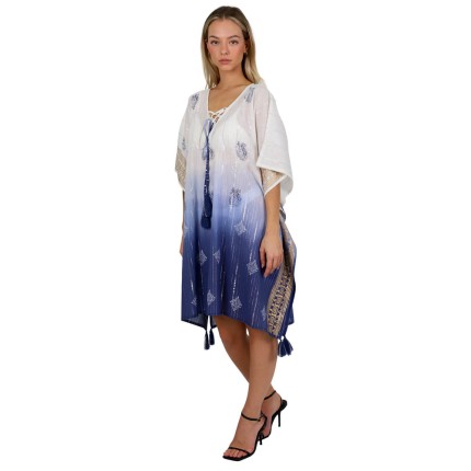 Kaftan dress with gold -... 2
