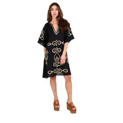 Kaftan dress with sequins...
