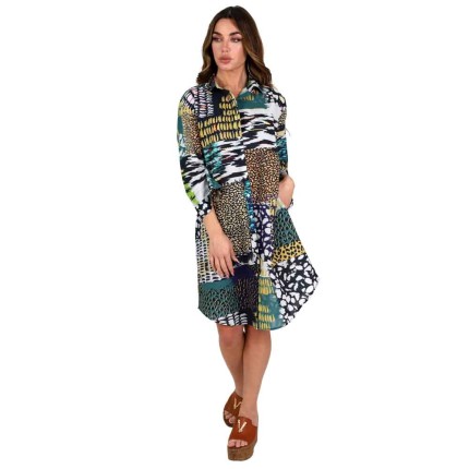 Midi Shirt Dress With... 2