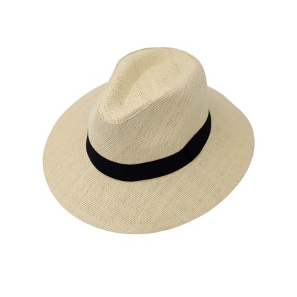 Straw Hat with Ribbon