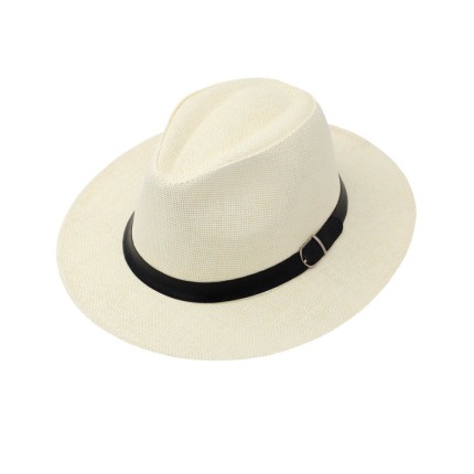 Straw Hat with Ribbon