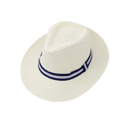 Straw Hat with Ribbon