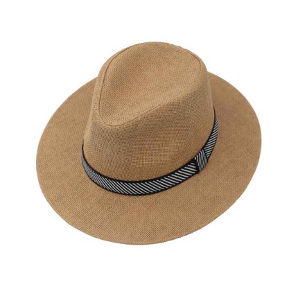 Straw Hat with Ribbon