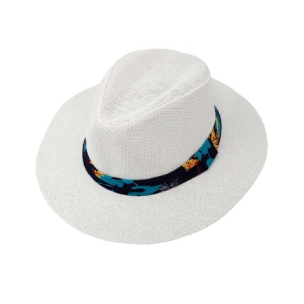 Straw Hat with Ribbon