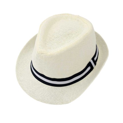 Straw Hat with Ribbon