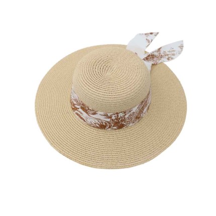 Straw Hat With Ribbon
