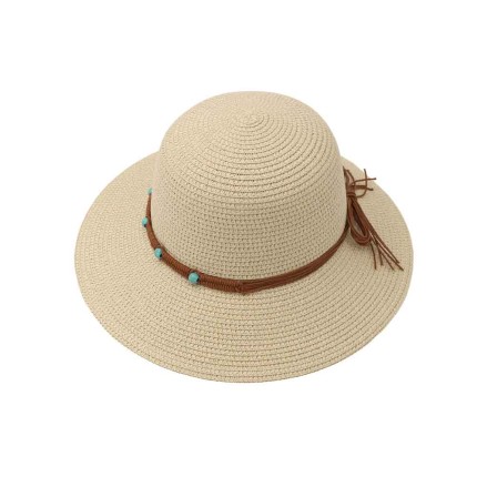 Women's Straw Hat Beaded 2