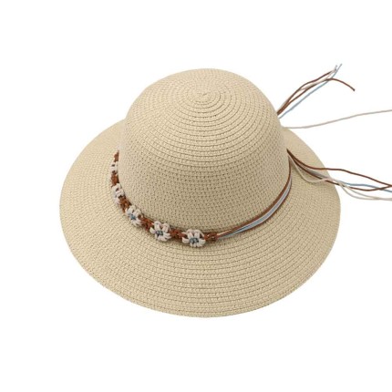 Women's Straw Hat Beaded 2