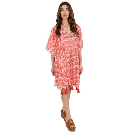 Kaftan Dress Mini With Rhombus 2