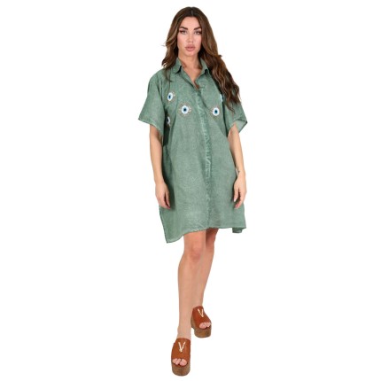 Kaftan Shirt Dress With... 2