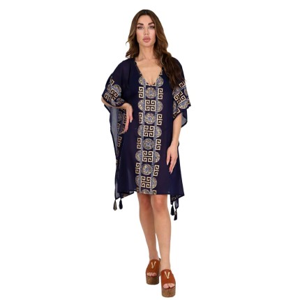 Kaftan Dress Mini With Gold... 2