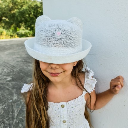 Παιδικό Ψάθινο Καπέλο Γατούλα 2