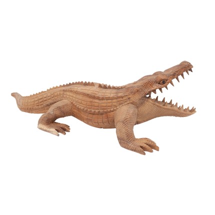 Ξύλινος Κροκόδειλος 46x18x12cm