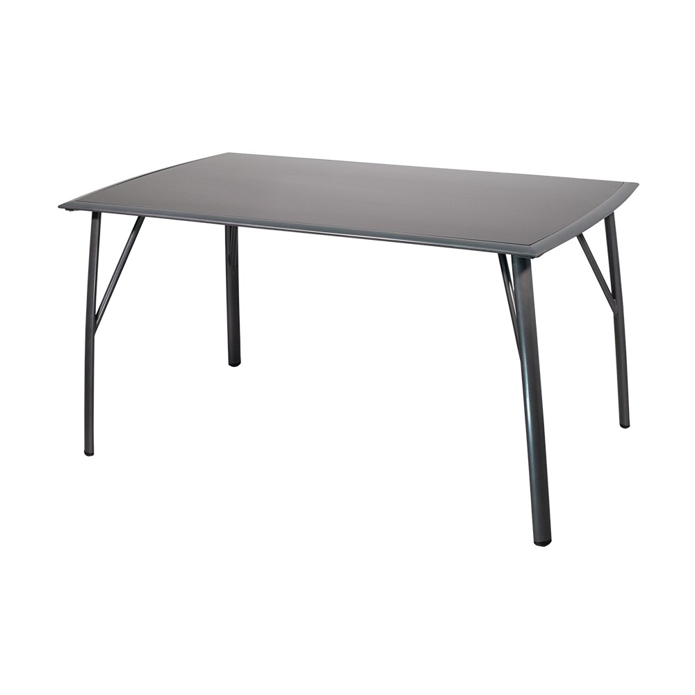 Τραπέζι Με Τζάμι Μαύρο 140x80x72cm