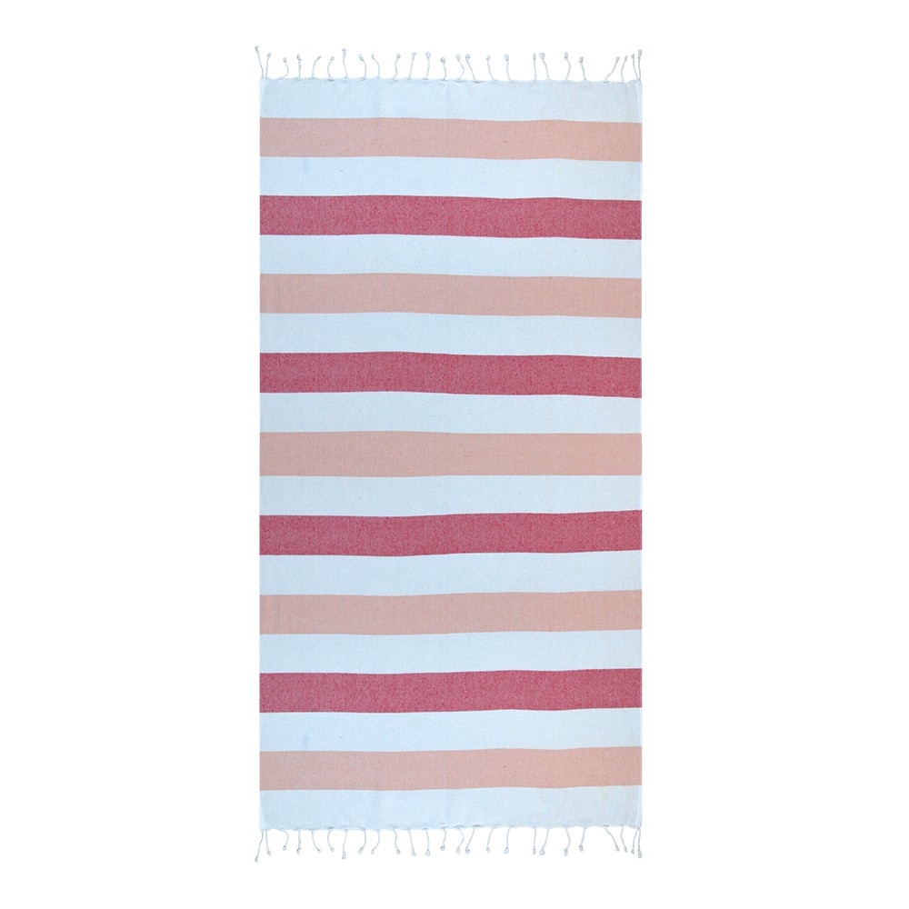 Summer Towel With Stripes and Fringe...